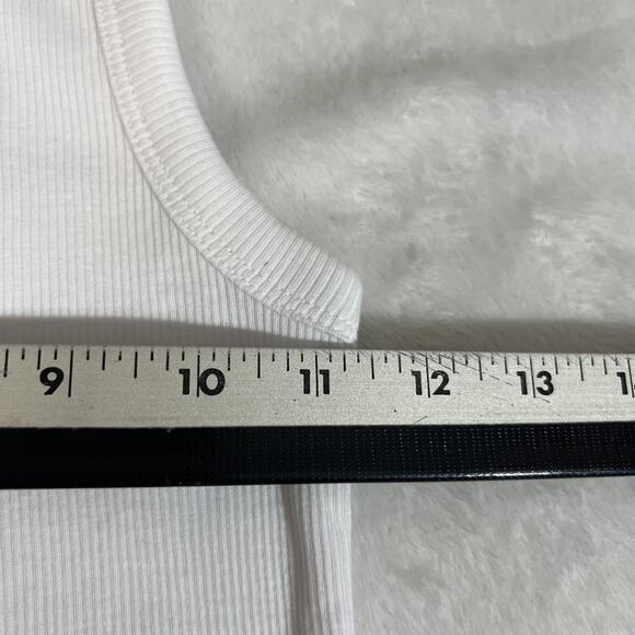 J. Crew Tank Top Womens XS White Sleeveless Ribbed Pullover Cotton Blend Casual - Picture 8 of 10